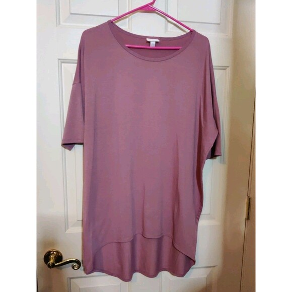 Lularoe Lot of 5 Top Shirt Size Large Short Sleeve Solid & Prints Pullover - Picture 4 of 14